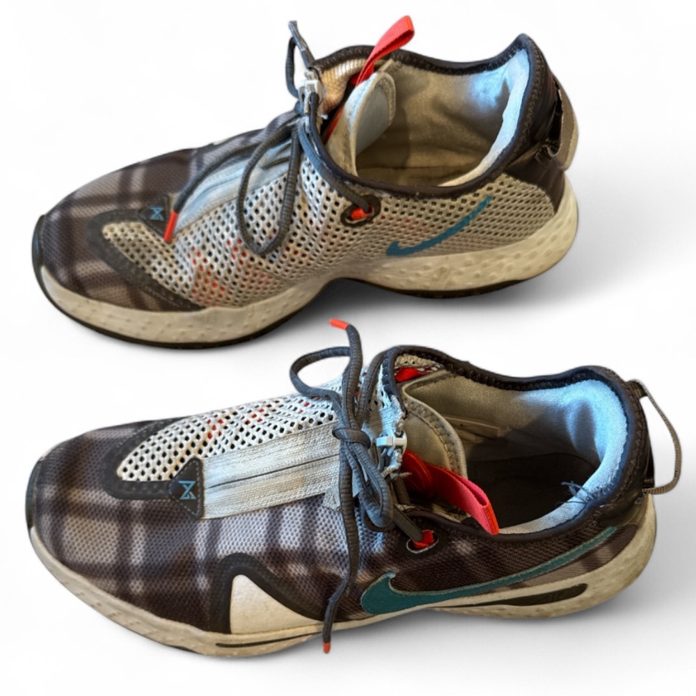 Nike PG 4 Paul George Football Gray/Laser Plaid Basketball Shoe Size 10.5 - Picture 13 of 15